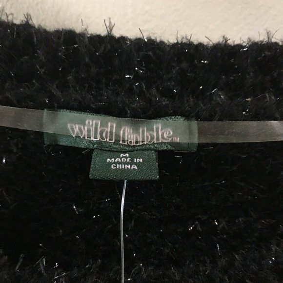 NWT Wild Fable Black Chunky Pullover Sweater - Picture 3 of 5